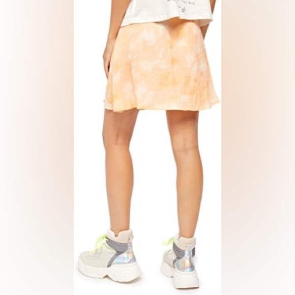 Free People Women's Martine Flirt Tie Dye Skirt in Peach Combo - Picture 4 of 12